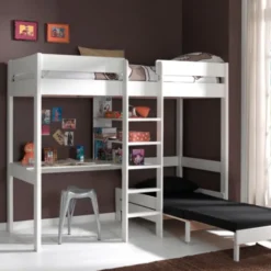 Vipack Pino Hoogslaper + Bureau + Zetelbed Wit