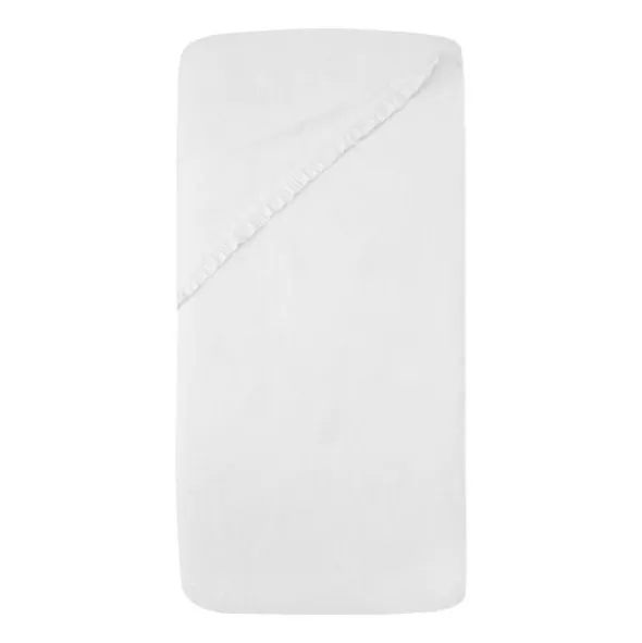 Witlof For Kids Ruffle Tuck-Inn Ledikantlaken - 60 x 120 cm - Wit